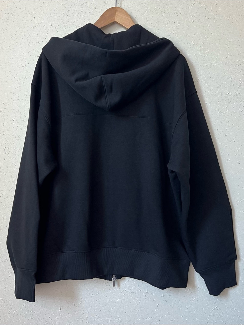 New Everlane LUXE FLEECE FULL-ZIP HOODIE Black Size M - Picture 4 of 10